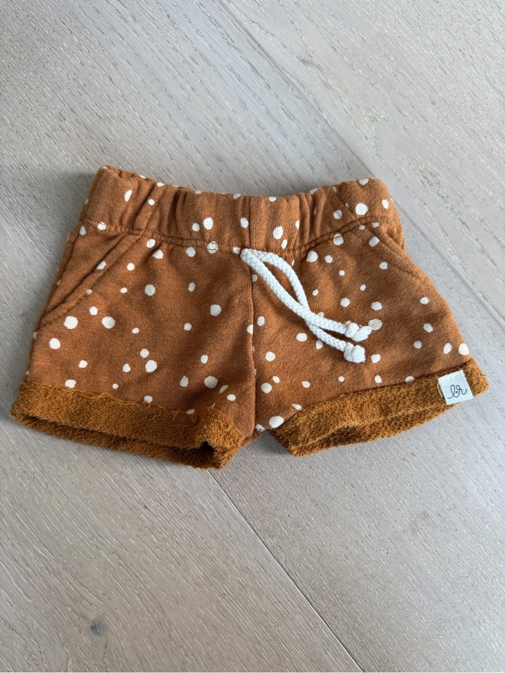 Lulu + Roo Baby Rust color Shorts with Drawstring